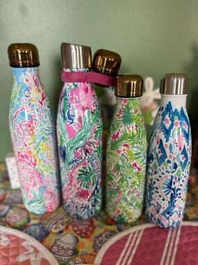 Swell Floral Pattern Stainless Steel Bottles - lily Pulitzer and Starbucks
